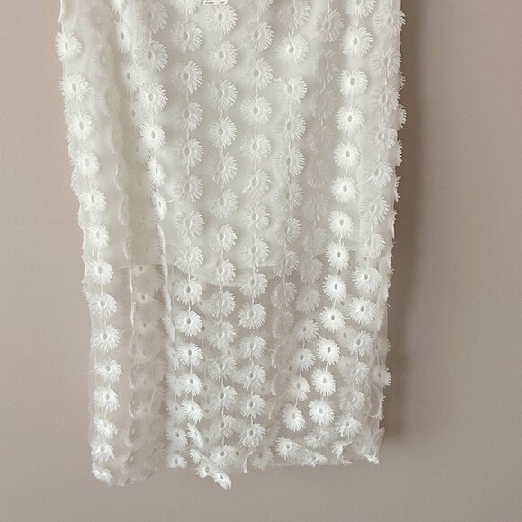 NWT By Anthropologie 3D Texture Sheer Slip Midi Skirt size Small - Picture 10 of 11